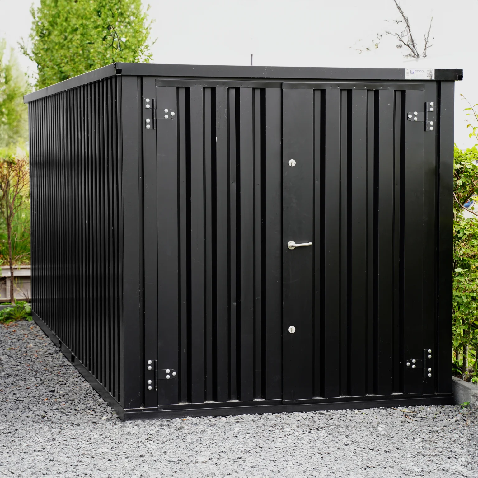 Contenedor desmontable 6 x 2 m – Puerta doble – Negro RAL 9005 - Imagen 2