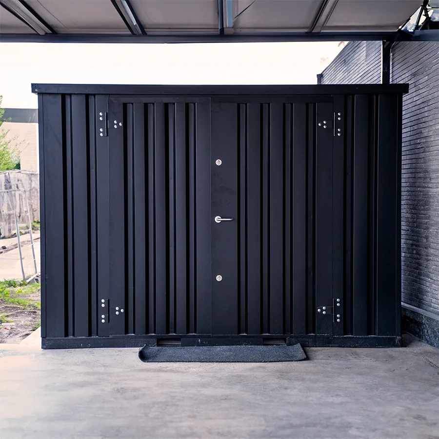 Contenedor desmontable negro de 3 x 2 m - Puerta doble lateral de 3 m - Imagen 2