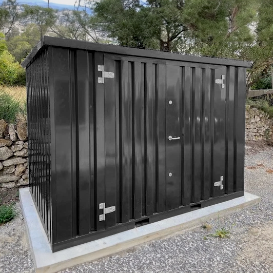 Contenedor desmontable negro de 3 x 2 m - Puerta doble lateral de 3 m - Imagen 3