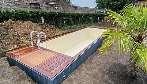 CONTENEDOR PISCINA 20 PIES SEMI-ENTERRADA