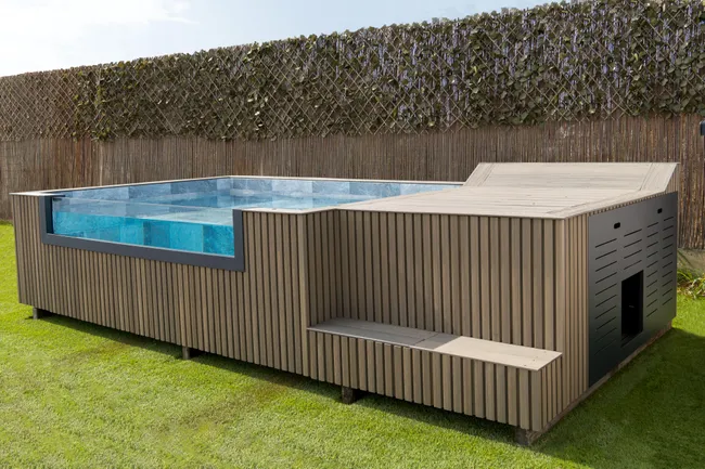 Piscina Poolspa Deluxe Twin rectangular KITPOOL 4 x 2 x 0.8 m